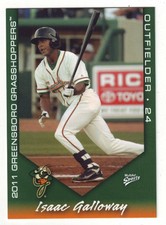 2011 MultiAd Greensboro Grasshoppers Isaac Galloway #25