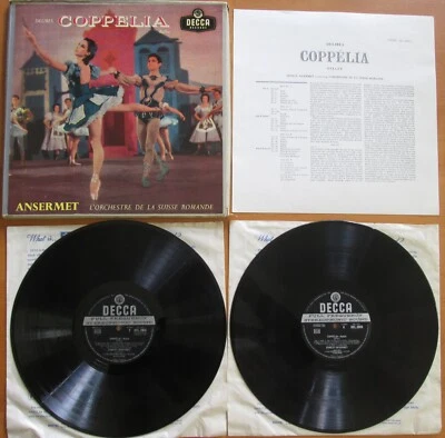 SXL 2084-5 ED1 Delibes Coppelia Ballet Ansermet 2LP Decca Box 1st WBG - Image 1 of 4