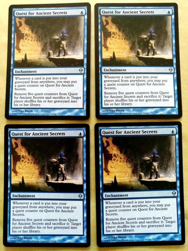 4x Quest for Ancient Secrets - MTG Zendikar ZEN Uncommon 3 Excellent 1 Good - Imagen 1 de 1