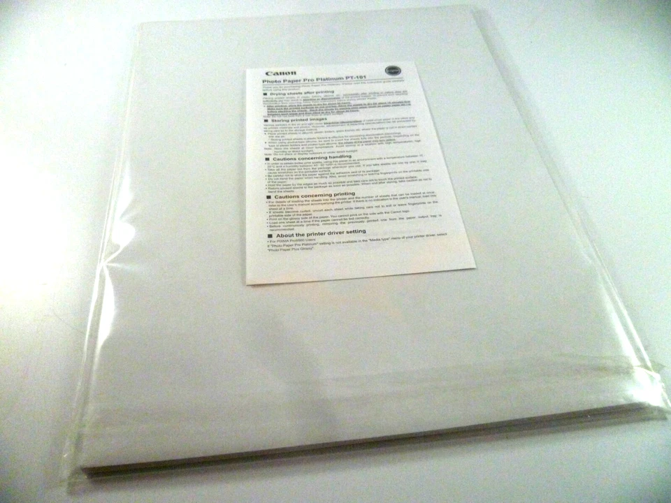 Фотобумага CANON Pro Platinum 8,5 x 11 букв глянцевая PT-101 12 листов белая - Изображение 1 из 4