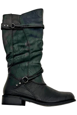 Journee Collection Women's Harley Riding Boot Black - Image 1 of 2