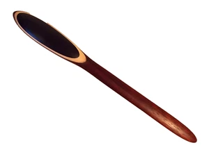 #16 Unique Hardwood Letter Opener Knife - Bloodwood Blade, Ebony & Holly Handle - Picture 1 of 5