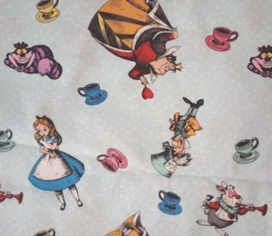 Alice im Wunderland Kinder Spaß Stoff 12 x 9 Zoll - Bild 1 von 2