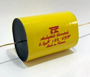 14x TMC AUDIOPHILE GOLD, MPA FILM CAPACITORS, 8.2uF ± 2%, 630V, AUDIO CROSSOVER - Picture 1 of 3