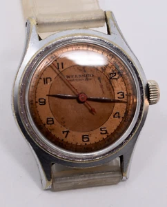 Vintage WWII-Era 1940s Welsbro Mens Military Style 7j Swiss Wristwatch - Picture 1 of 10