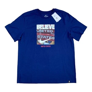 Nike Believe The Estados Unidos Fútbol/Fútbol EE. UU. Camiseta Para Hombres XL Camiseta Azul Nueva con Etiquetas - Imagen 1 de 7