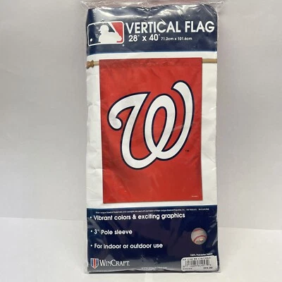 Washington Nationals MLB Vertical Flag 28” X 40” 71.2cm X 101.6cm - Image 1 of 4