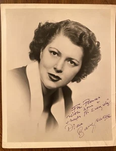 Foto autografata firmata Diana Barrymore con certificato di autenticità Nightmare Eagle Squadron RARA - Foto 1 di 4