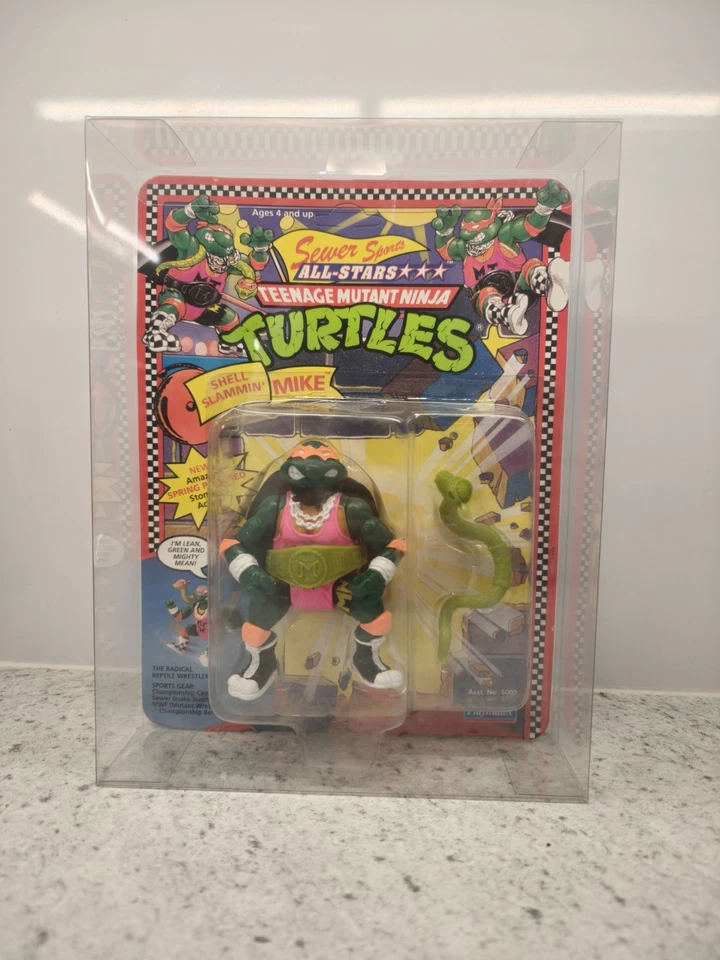 Vintage 1991 Shell Slammin Mike TMNT MOC Teenage Mutant Ninja Turtles Figure - Image 1 of 4