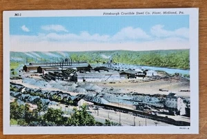 Pittsburgh Crucible Steel Co. Werk, Midland PA Postkarte - Bild 1 von 4