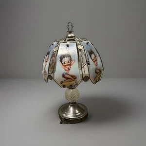 Rare Vintage 23" Tall BETTY BOOP USA BIKINI Glass Panel Table Lamp 3 Way Touch - Bild 1 von 8
