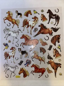 Pferde Stickerbogen Sammelalbum Planer Basteln Sticker - Bild 1 von 3
