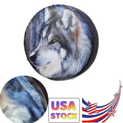 Protector de cubierta de neumático de repuesto de 14" para remolque RV a prueba de polvo para Jeep Wrangler Liberty Foto 1 de 4