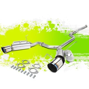 FOR 04-08 ACURA TSX K24 STAINLESS DUAL CATBACK EXHAUST SYSTEM 4.5" MUFFLER TIP - Picture 1 of 7