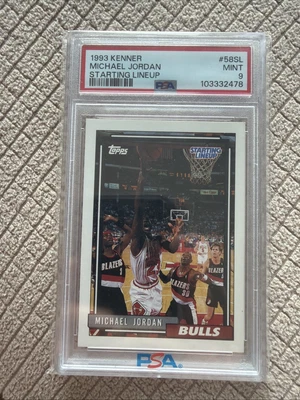 1993 KENNER STARTING LINEUP #58SL MICHAEL JORDAN PSA 9 RARE LOW POPULATION - Image 1 of 2
