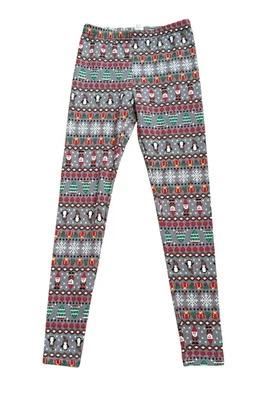 Womens Size Medium (7-9) Christmas Holiday Fair Isle Pull On Knit Leggings Pants - Image 1 of 4