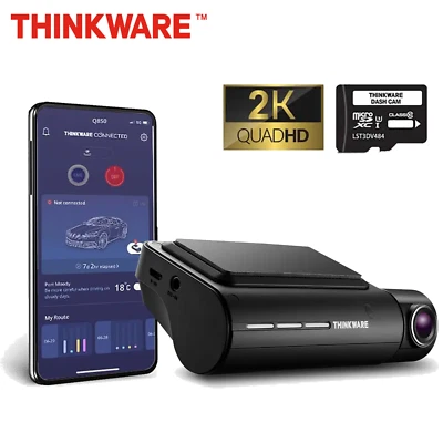 Thinkware Dash Cam Q850 1440p Front Only Hardwired Wi-Fi 2K QHD 32GB SD Card