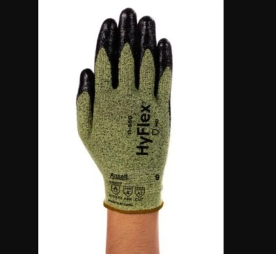 12 PAIRS! Ansell HyFlex 11-550 Cut Resistant Level A2 Nitrile Gloves - SIZE 9 L