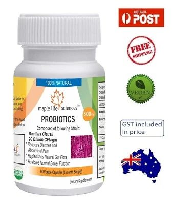 Probiotic Bacillus Clausii 20 Billion CFU/gm Capsules - 500mg - AU Stock - image 1 of 3