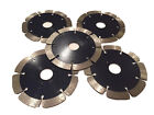5-pack! 4 inch Segmented Diamond Blade with 5/8”-7/8” Arbor Wet/Dry Cut Concrete