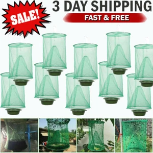 Ranch Fly Trap Bag Reusable Catcher Killer Cage Net Pest Bug Hanging Catch Lot - Picture 1 of 11