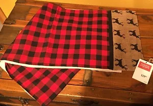 Runner da tavolo a quadri cervo tela primitiva nuovo con etichette 72" x 14" - Foto 1 di 1
