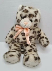 Build A Bear Spotted Leopard 16" Plush W/ Pink Bow. Fur has Sparkles - Picture 1 of 12