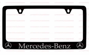 (1) MERCEDES BENZ BLACK PLASTIC LICENSE PLATE FRAME - Picture 1 of 1