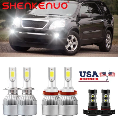 Kit de faros antiniebla LED delanteros 6000K para GMC Acadia 2007 2008 2009 2010 Foto 1 de 4