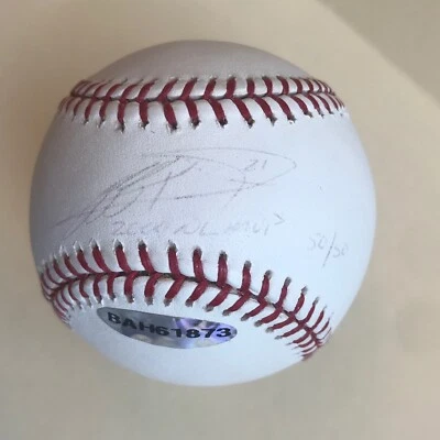 Jeff Kent signed/Insc OML ball - MVP - All Star Giants - UDA Authenticated - Image 1 of 4