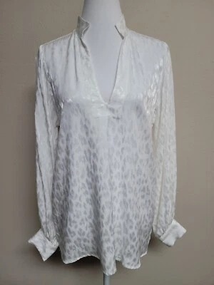 NUEVA BLUSA QUINCE TWENTY para mujer manga larga cuello en V color blanco viscosa. Talla S Foto 1 de 4