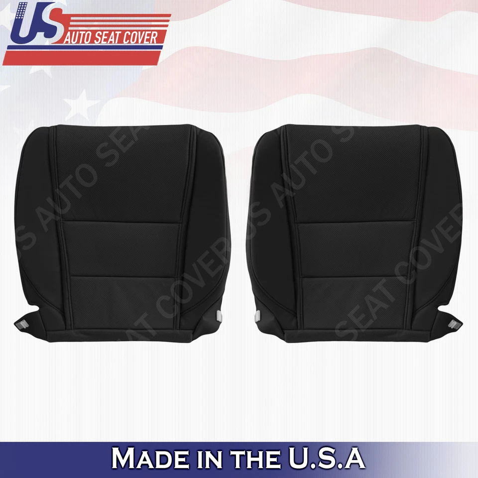FITS 2009 to 2014 Acura TL Driver Passenger bottom Leather Seat Cover Black - Image 1 of 1
