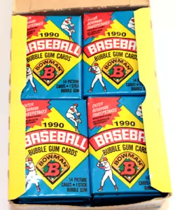 Paquete de cera de béisbol Bowman 1990 - paquete de uno (1) sellado nuevo - Imagen 1 de 1