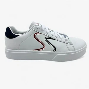 Skechers Eden LX Winning Team White Navy Red Womens Court Classics Sneaker - Picture 1 of 6