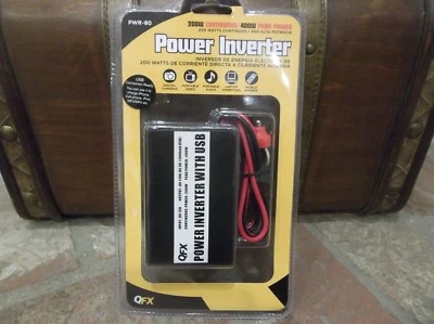 QFX PWR-80 200W Continuous 400W Peak Power POWER INVERTER w/ USB NEW - Image 1 of 2