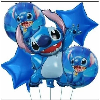 Stitch Birthday Boy Blue Balloon Set Party Decorations ( 5 Pcs)