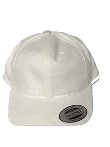 Yupoong Retro Trucker Hat Blank Cap Hook & Loop Adjustable Hat Yp White - Picture 1 of 6