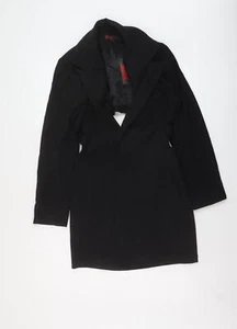 Misspap Womens Black Polyester Sheath Size 10 V-Neck Button - Picture 1 of 10