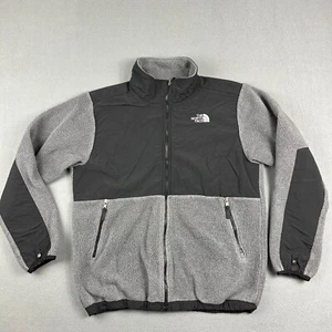 The North Face Jacket Boys XL 18/20 Denali Full Zip Fleece Black Gray - Picture 1 of 10