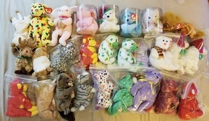 Lot of 28 Random TY Beanie Babies with ear tags  - Picture 1 of 8