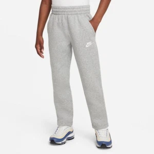 NWT Nike Sportswear Club Fleece Big Kids Open-Hem XL Pants Grey Heather - Picture 1 of 5