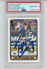 KELLY CHASE AUTO 10 PSA DNA Rookie 1990-91 O-PEE-CHEE Hockey St. Louis Blues 432