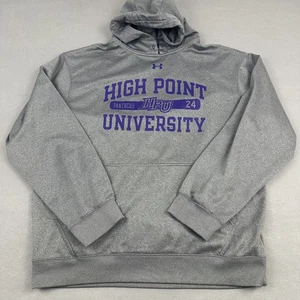 High Point University Panthers Hoodie Men XL Gray NCAA Basketball Under Armour - Picture 1 of 10