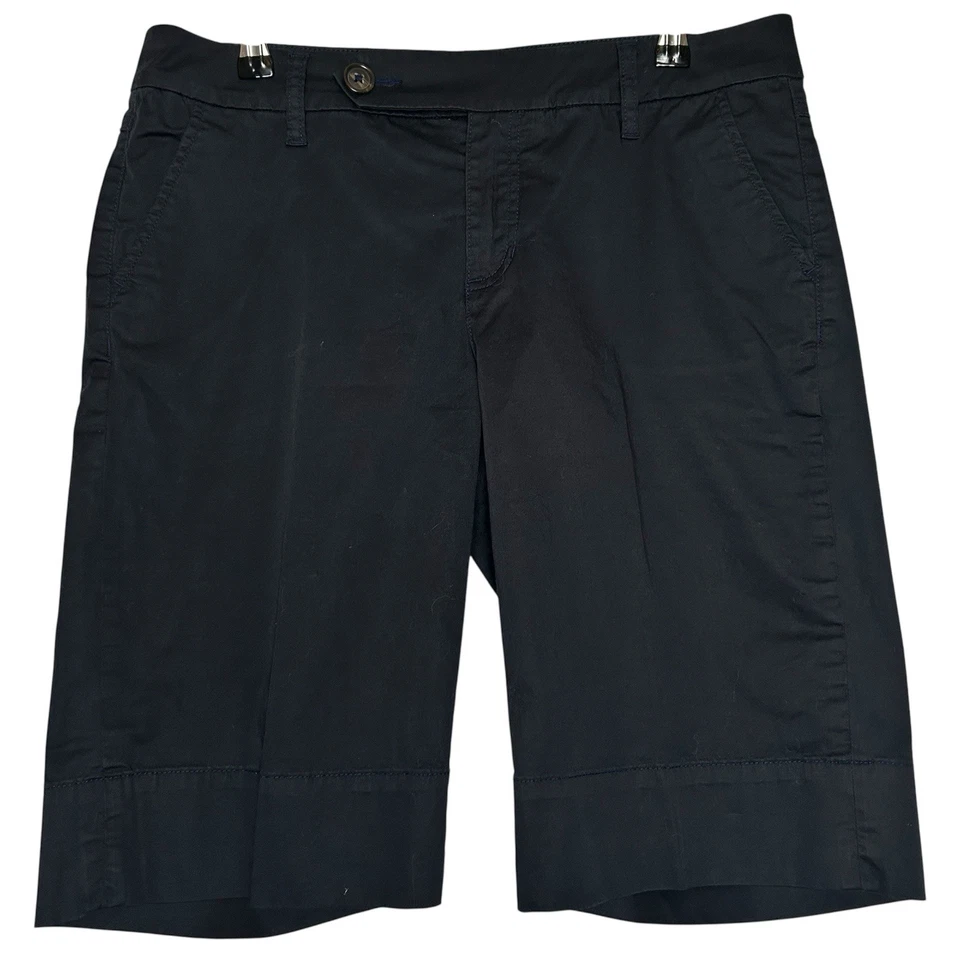Pantalones cortos para mujer CAbi talla 8 negros bermudas bolsillos tiro medio algodón Foto 1 de 4