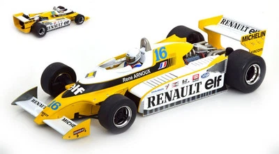 MODELLINO AUTO F1 STATICO RENAULT RS10 #16 BRITAIN GP 1979 ARNOUX SCALA 1/18 - Immagine 1 di 4