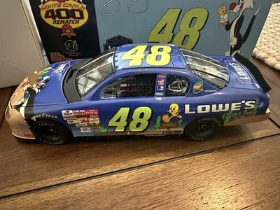 Jimmie Johnson Chevy Monte Carlo 400 Rematch Diecast Loony Tunes 2002 Stock Car - Image 1 of 4