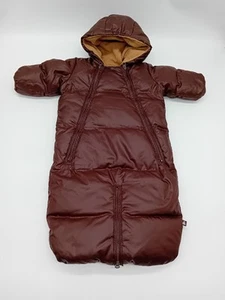 Baby GAP Brown Down Snow Bunting Suit Convertible Bundler Coat Newborn 0-3 Month - Picture 1 of 7