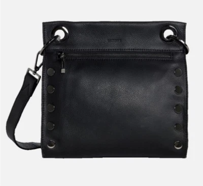 Hammitt Tony Medium Black Leather, Gunmetal, Crossbody Bag NWT - Image 1 of 4