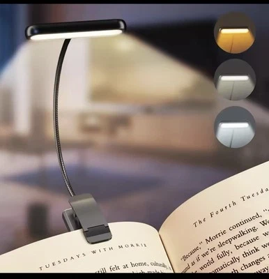 14Leds Book Light USB Rechargeable Reading Light Warm Cool White Daylight Portab - Imagen 1 de 4