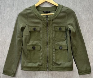 Abrigo chaqueta utilitaria de manga larga para mujer Banana Republic XS verde oliva - Imagen 1 de 6